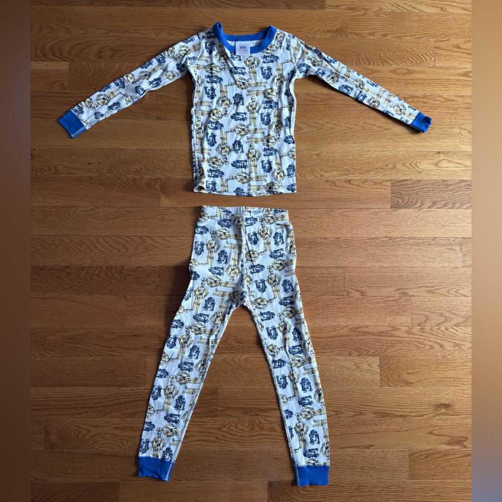 Hanna Andersson Star Wars Droid Pajama Set R2-D2 C-3PO Organic Cotton Size 6-7